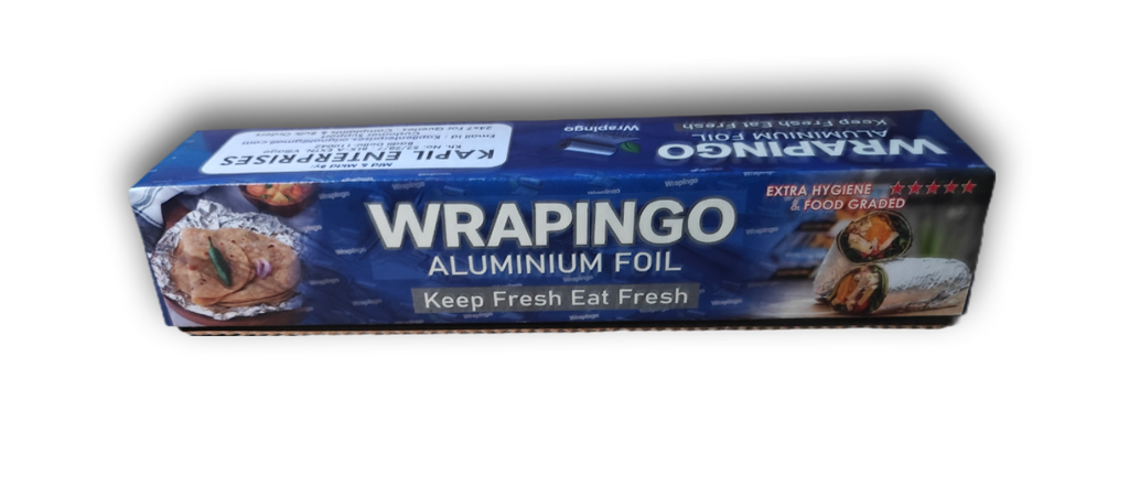 WRAPINGO ALUMINIUM FOIL PAPER| Aluminium Foil 18 Micron| Net 1Kg| 72 Meter| Softer, Safer, Warmer| Efficient to keep food warm| 12 inch width